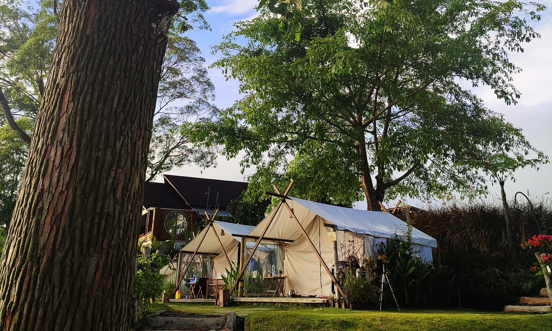 Luxury safari tent glamping accommodation example used in glamping resort feasibility studies and market analysis